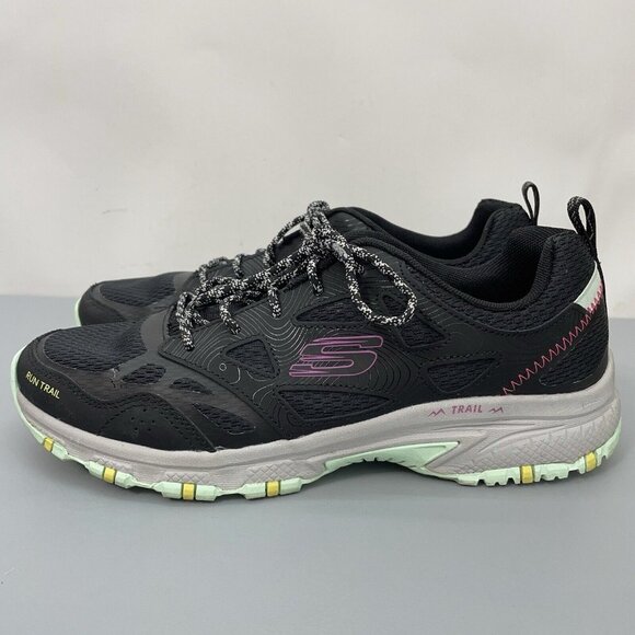 Skechers Hillcrest Pure Escapade Sneakers Shoes Trail Running Black Womens 11 - Picture 6 of 14
